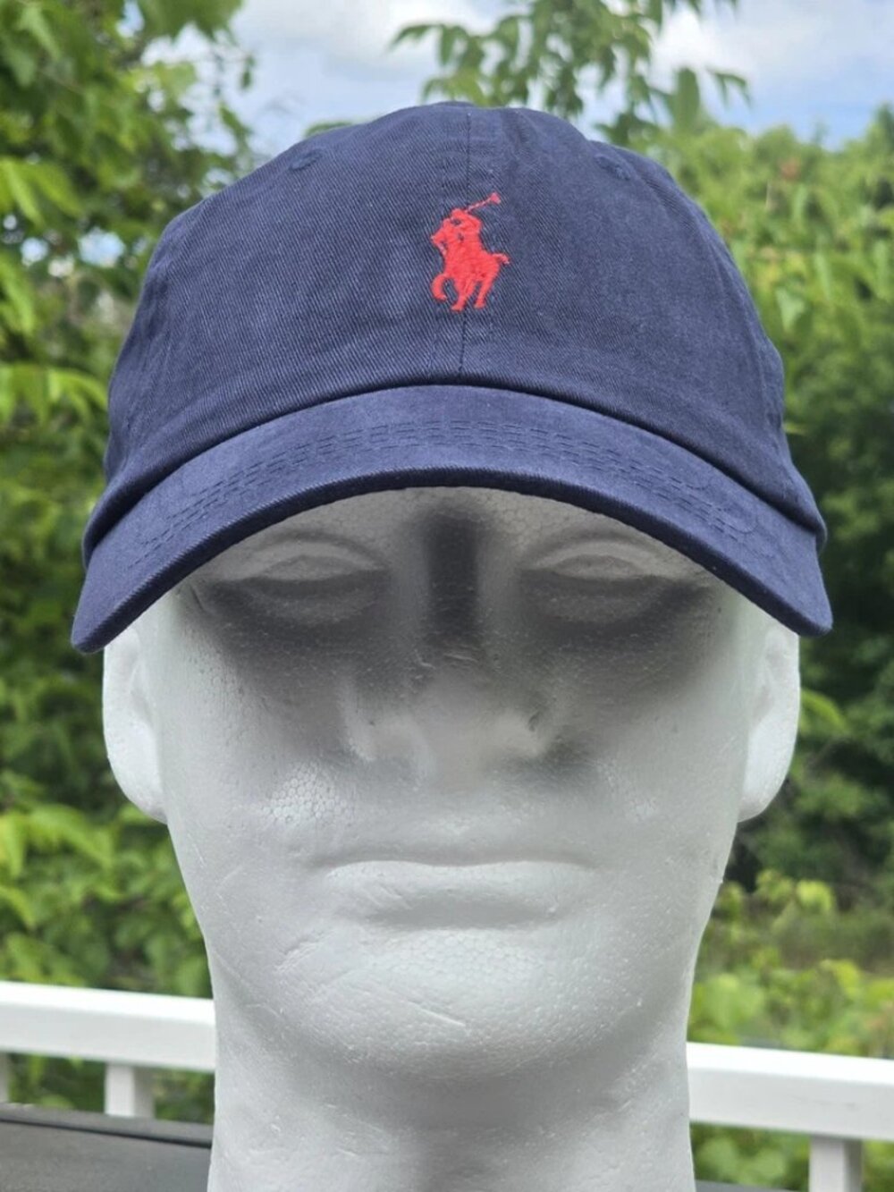 Polo Ralph Lauren Navy Blue Cotton Chino Adjustable Baseball Cap